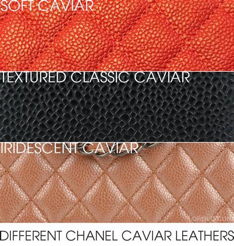 chanel caviar leather vs grained calfskin|A Guide to Different Types of Chanel Le.